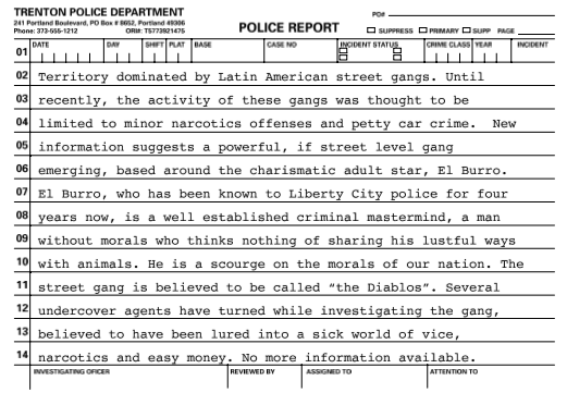 Hepburn Heights police report